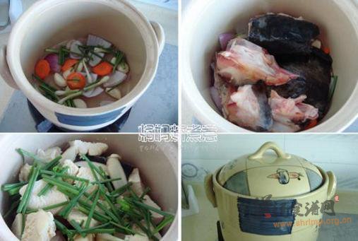 砂锅鱼头冻豆腐煲的做法