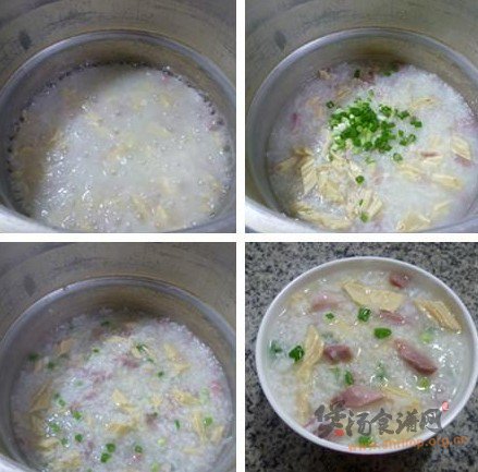 腐竹咸肉大米粥的做法