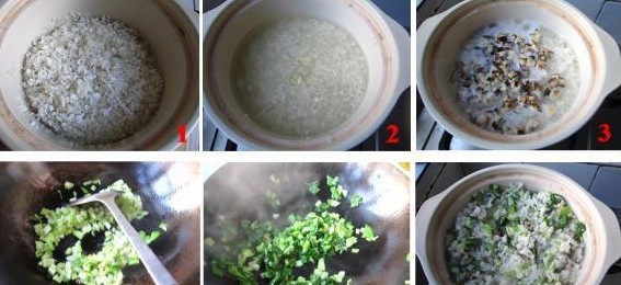 香菇青菜煲饭的做法