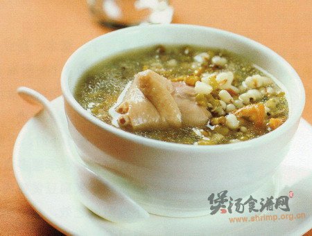 绿豆薏米鸭汤的做法