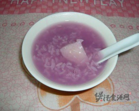 紫薯淮山粥的做法