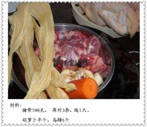 腐竹玉米马蹄汤的做法