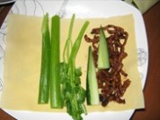 豆腐皮卷京酱肉丝的做法