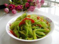 青红椒莴笋丝的做法
