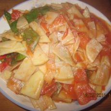 番茄青椒土豆片的做法