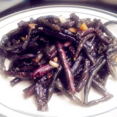 干煸紫豇豆的做法