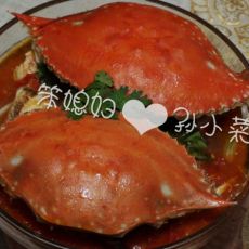 西红柿炖螃蟹的做法