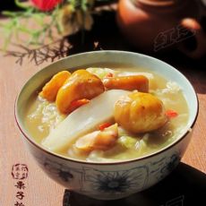 栗子烩白菜-冬季滋补菜的做法