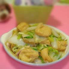大白菜焖油豆腐的做法