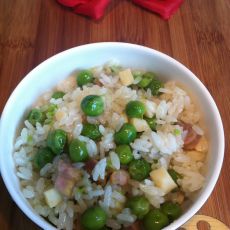 豌豆咸肉米饭的做法