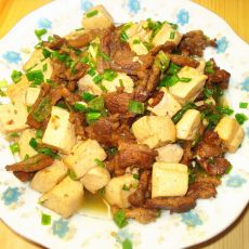 豆腐烩肉片的做法