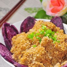 紫薯粉蒸肉的做法