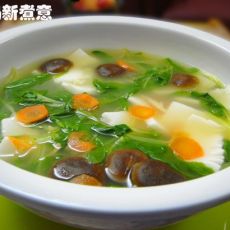 青菜香菇魔芋汤的做法