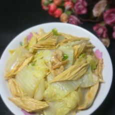 海米腐竹白菜的做法