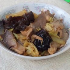 木耳平菇炒白菜的做法