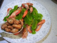腰果莴苣拌河虾的做法