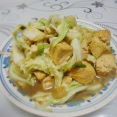 豆腐炒白菜的做法