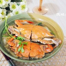 白菜炖螃蟹的做法