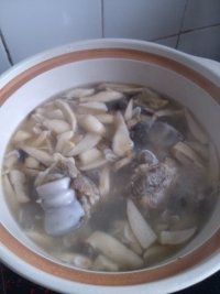 紫菜虾皮蘑菇猪骨汤的做法