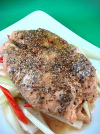 黑胡椒焗三文鱼的做法