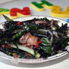 腊肉红菜苔——解思乡情的楚天名菜的做法