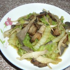腊肉炒白菜平菇的做法