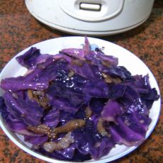 手撕紫包菜的做法