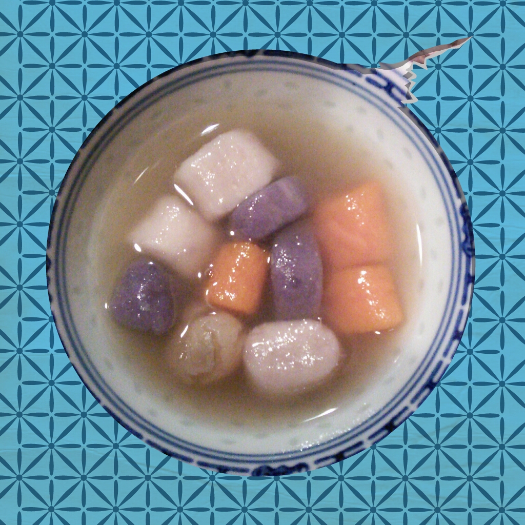 芋头番薯粉圆甜汤的做法
